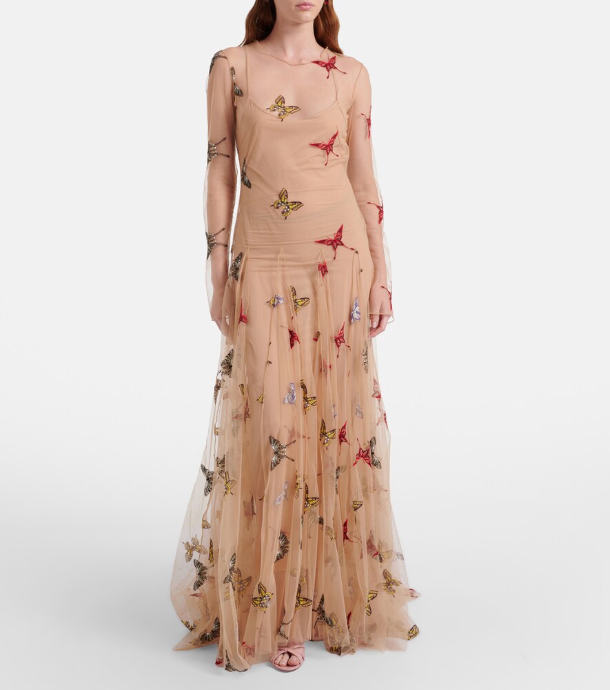 Blumarine Patch-appliqué maxi dress