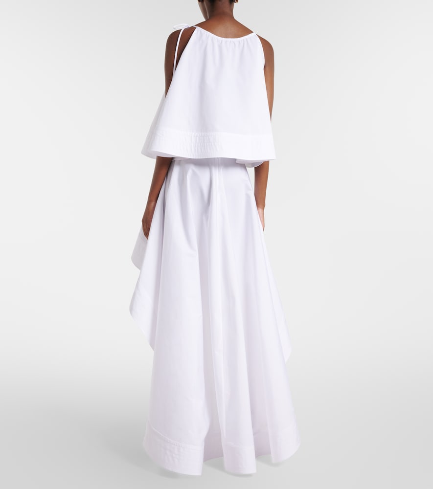  Stella Mccartney Stella Mccartney Asymmetrischer Minirock Aus Baumwollpopeline 