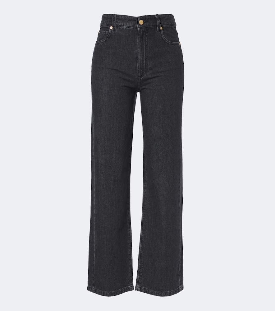 'S Max Mara Femme Noir Jean Straight À Haute Fr Taille 42 - Mytheresa