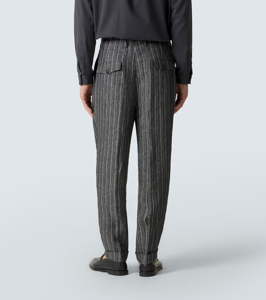  Brunello Cucinelli Brunello Cucinelli Chalk Stripe Linen Suit 