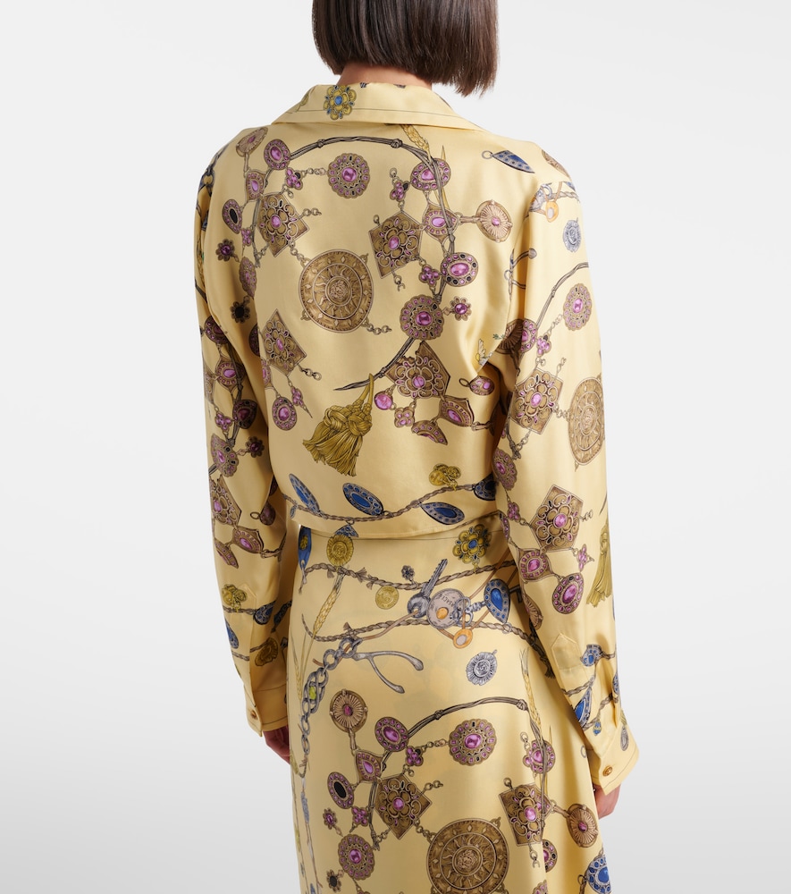  Versace Versace Printed Silk Twill Shirt 