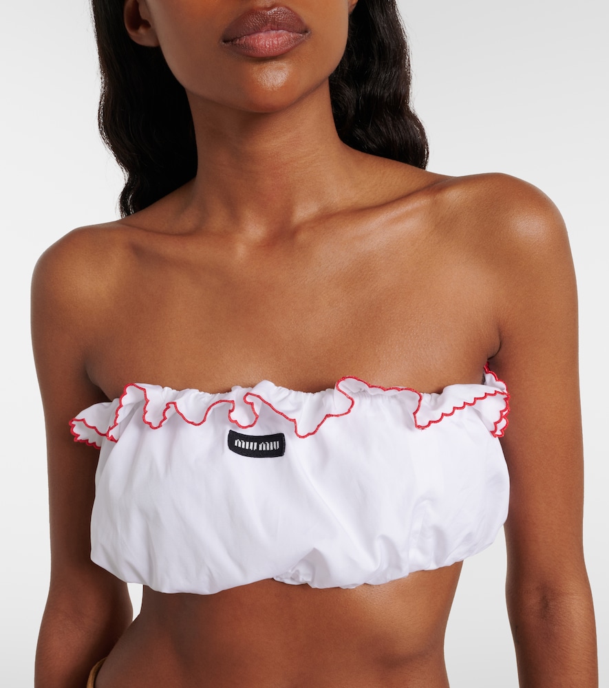  Miu Miu Miu Miu Bandeau-top Aus Baumwollpopeline 