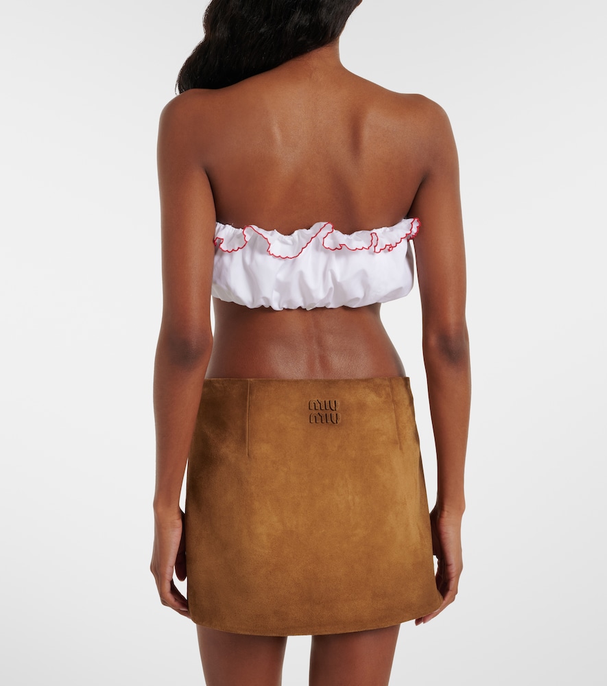  Miu Miu Miu Miu Bandeau-top Aus Baumwollpopeline 