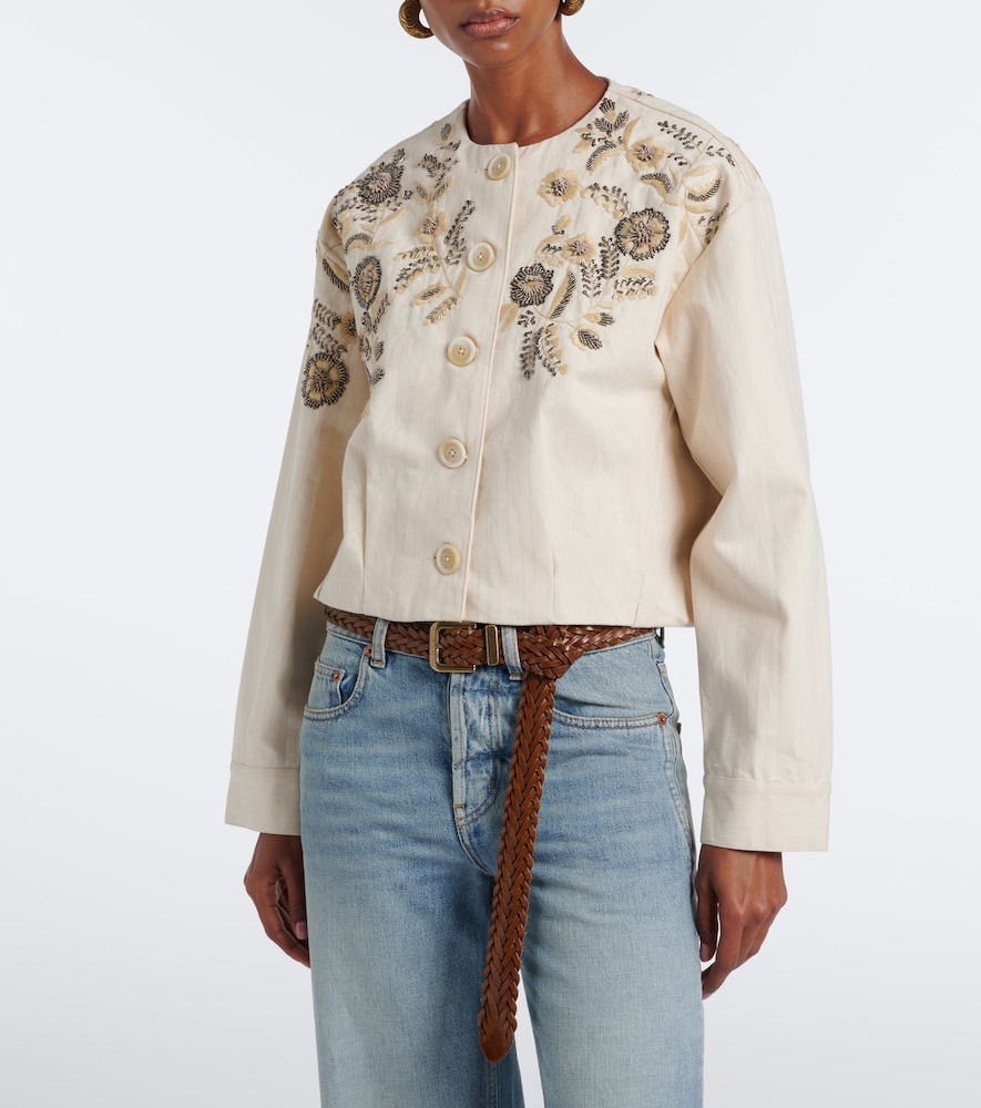 Veronica Beard Emeren embroidered cotton jacket | Thumbnail 3 Veronica Beard Emeren embroidered cotton jacket | Thumbnail 3