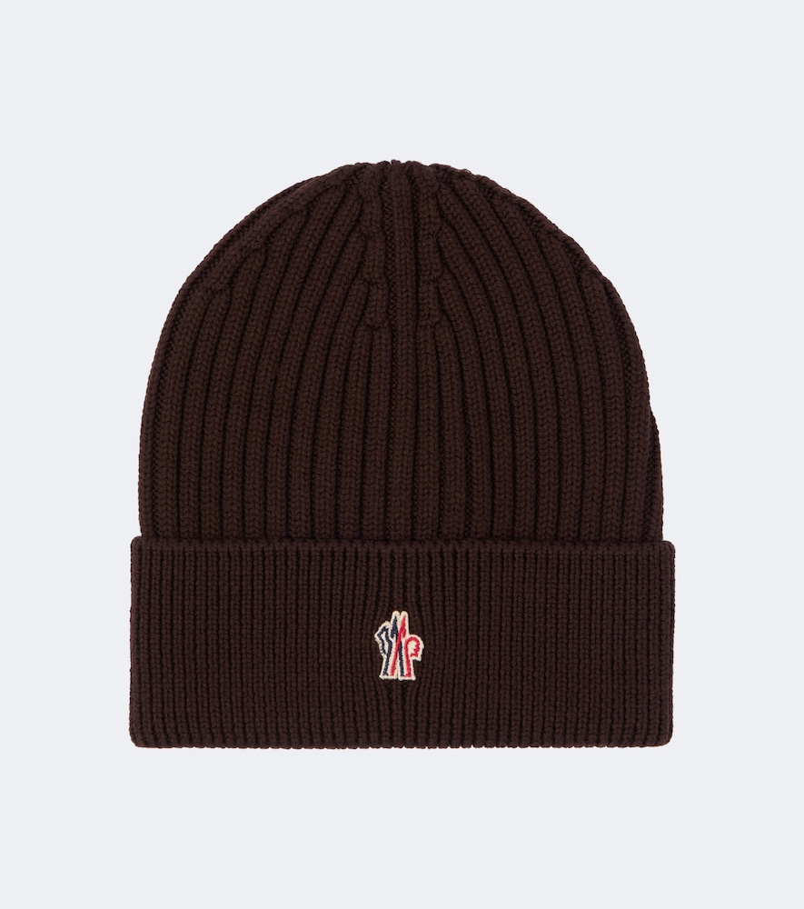 MONCLER Moncler Grenoble Logo ribbed-knit virgin wool beanie