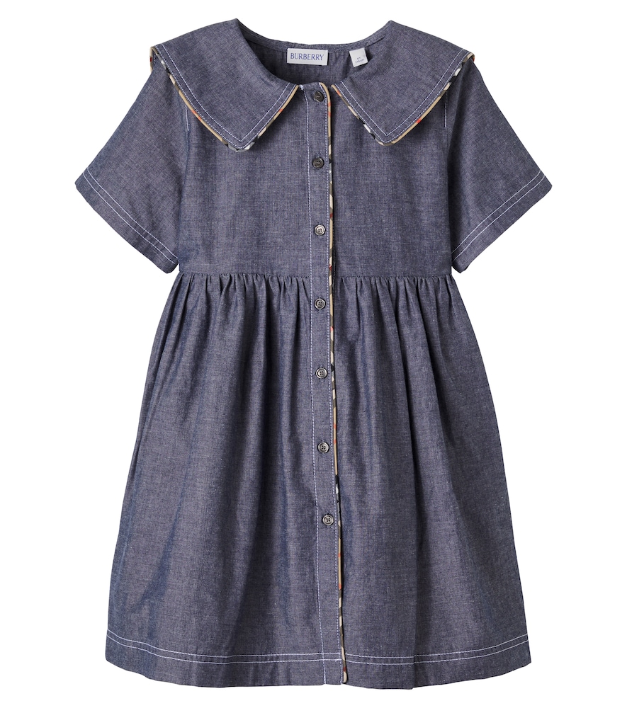 Kleid Burberry Check aus Baumwoll-Chambray