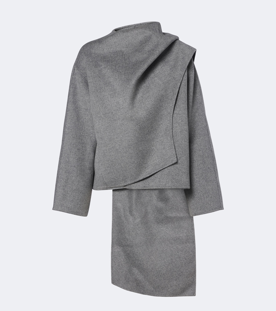 Arch4 Halehurst Cashmere, Silk, And Wool Cape In Grey