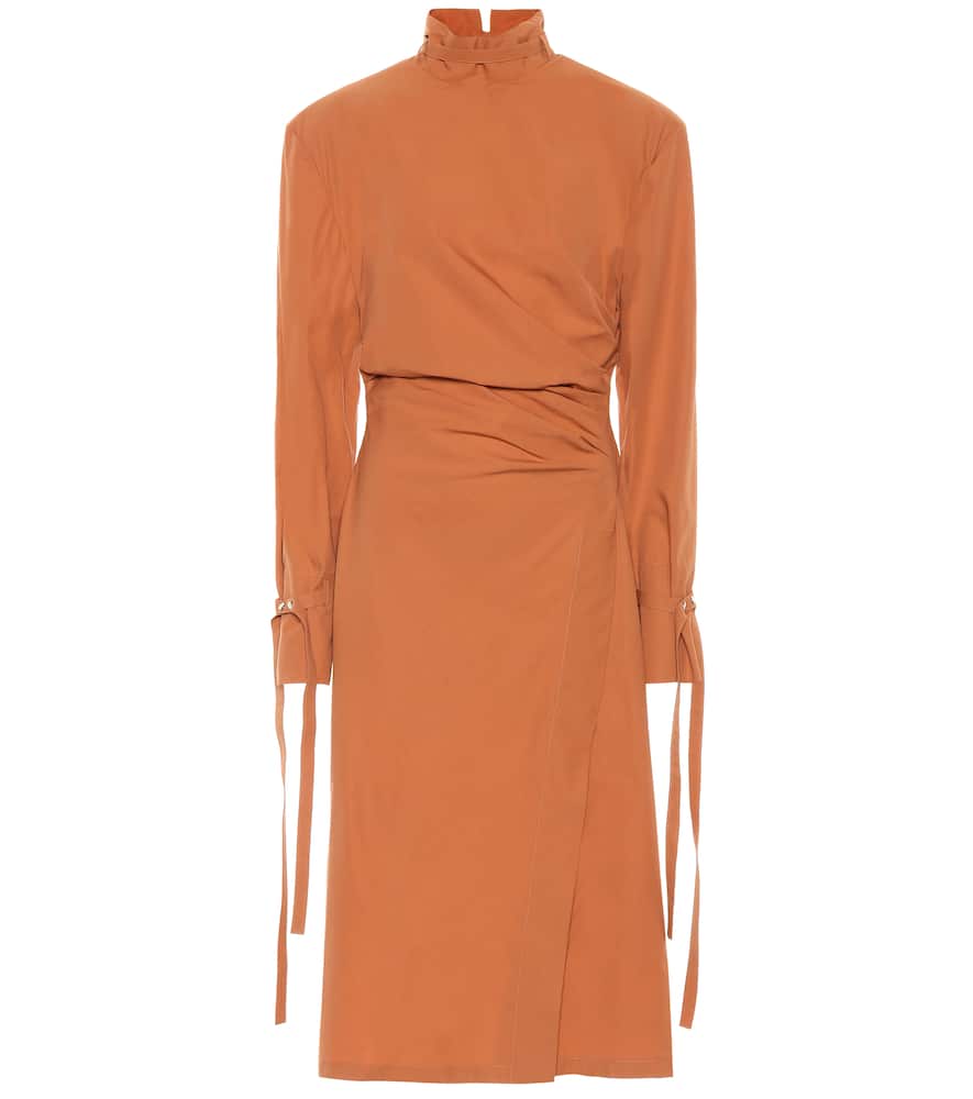Click to view more detailed imagery on our partner's website Acne Studios Cotton-Poplin Midi Dress In Orange