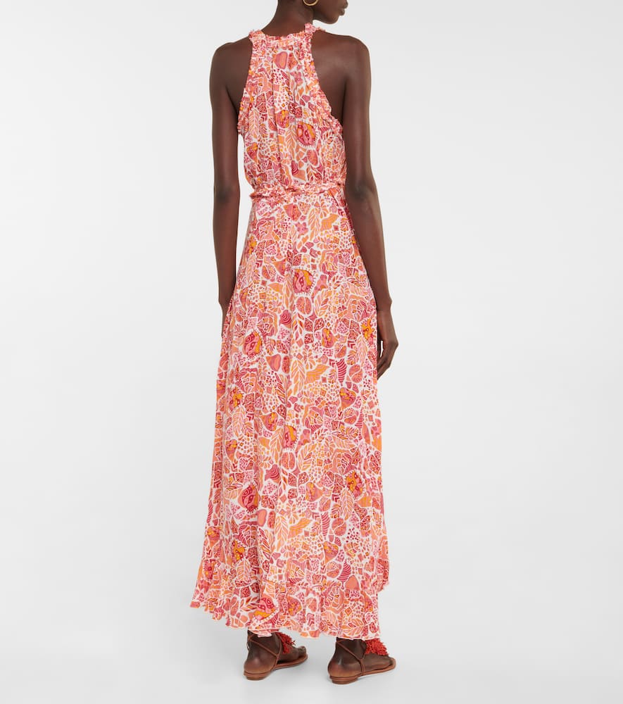 Poupette St Barth Tamara Printed Maxi Dress In Red Chagal