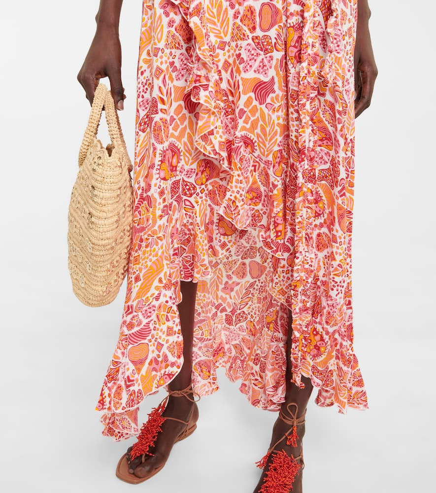 Poupette St Barth Tamara Printed Maxi Dress In Red Chagal