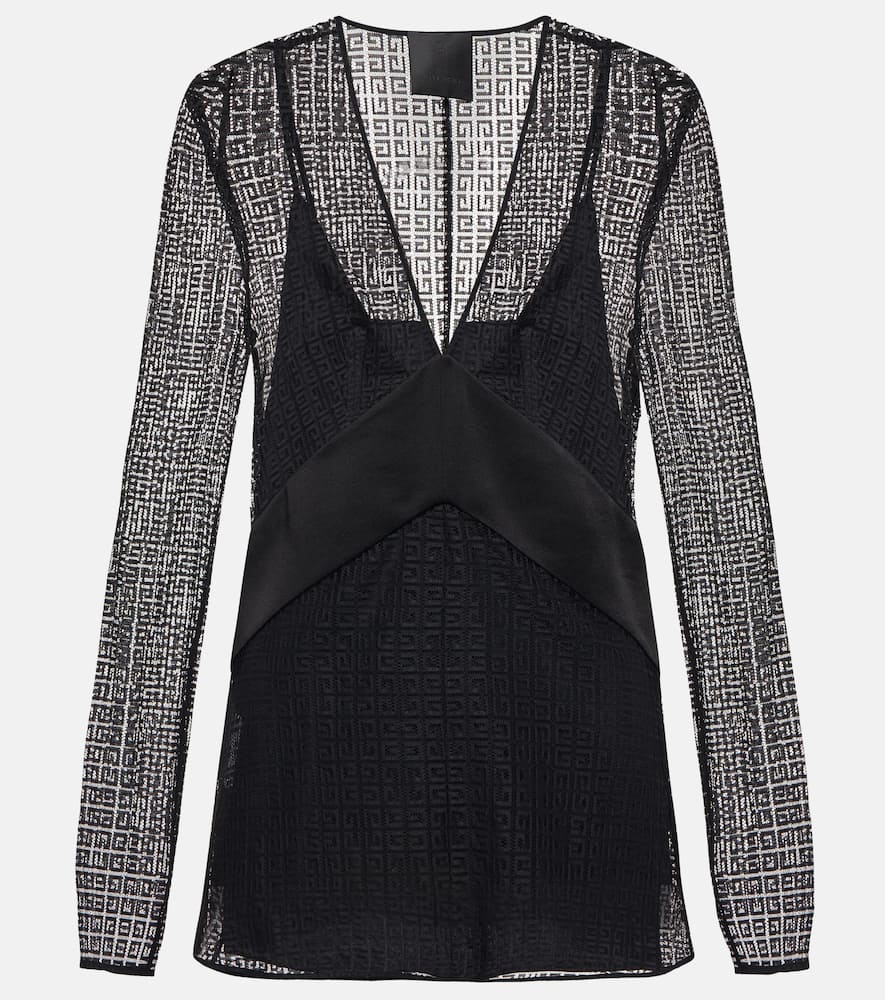 Givenchy 4G lace-overlay top
