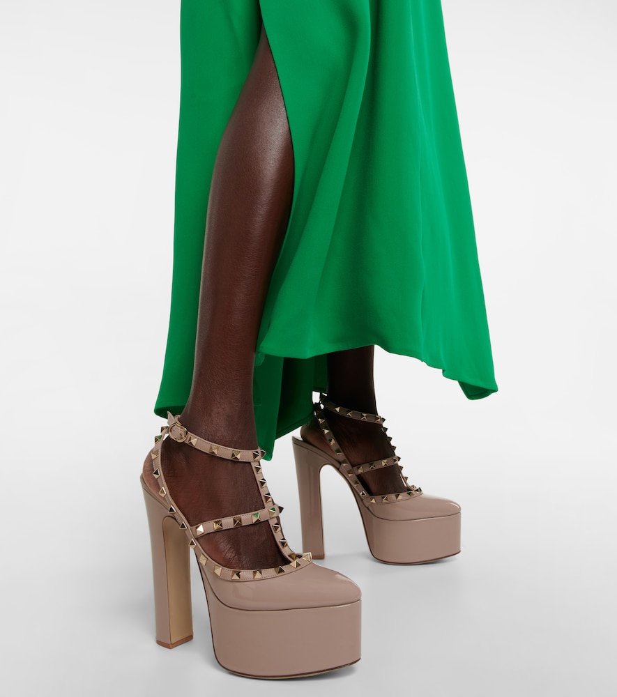 Garavani Rockstud Patent Leather Platform Pumps