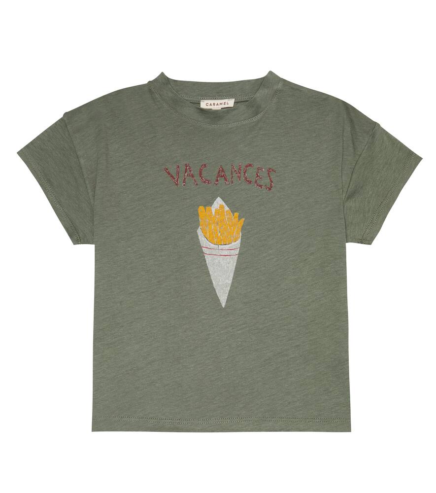 Caramel Ahipa cotton-blend T-shirt