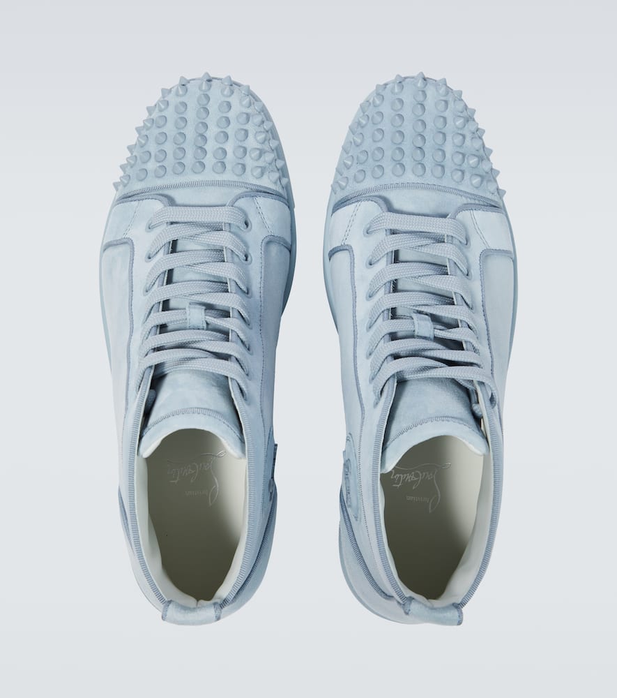 CHRISTIAN LOUBOUTIN LOUIS SPIKES SUEDE SNEAKERS