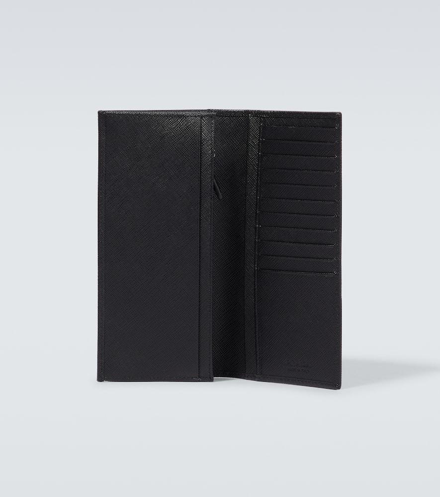 Prada Saffiano Leather Portfolio In Nero