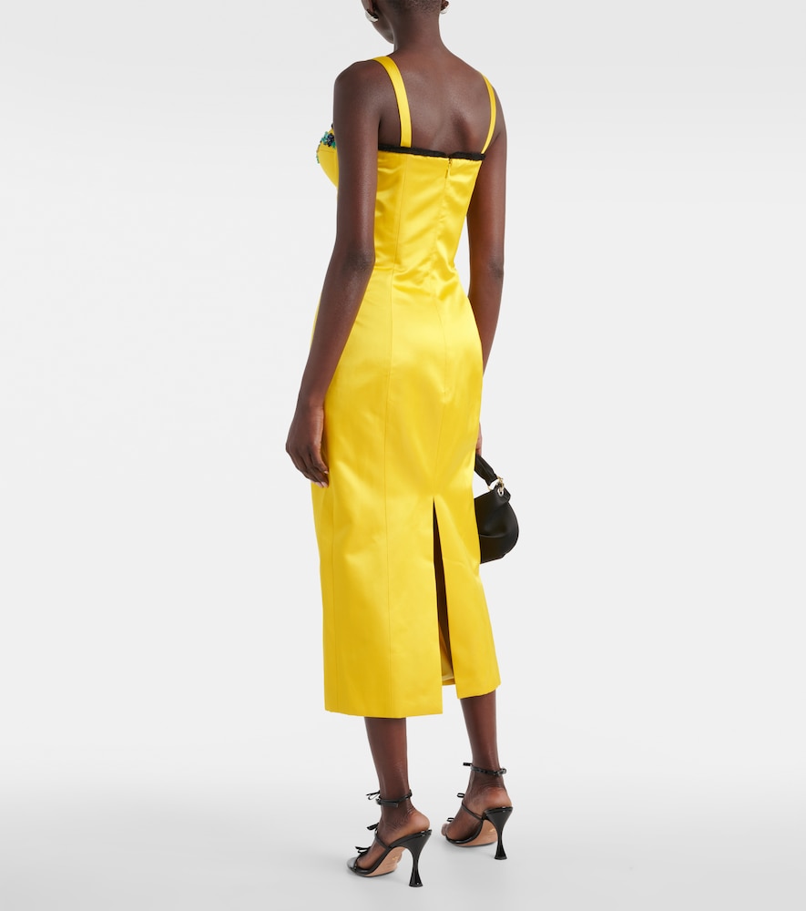  Miss Sohee Miss Sohee Iris Embellished Velvet Midi Dress 
