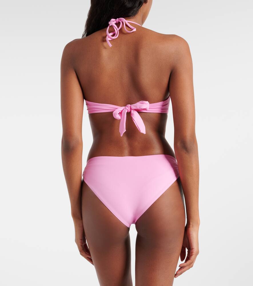 Shop Melissa Odabash Hamburg Ring-detail Bikini Bottoms In Pink