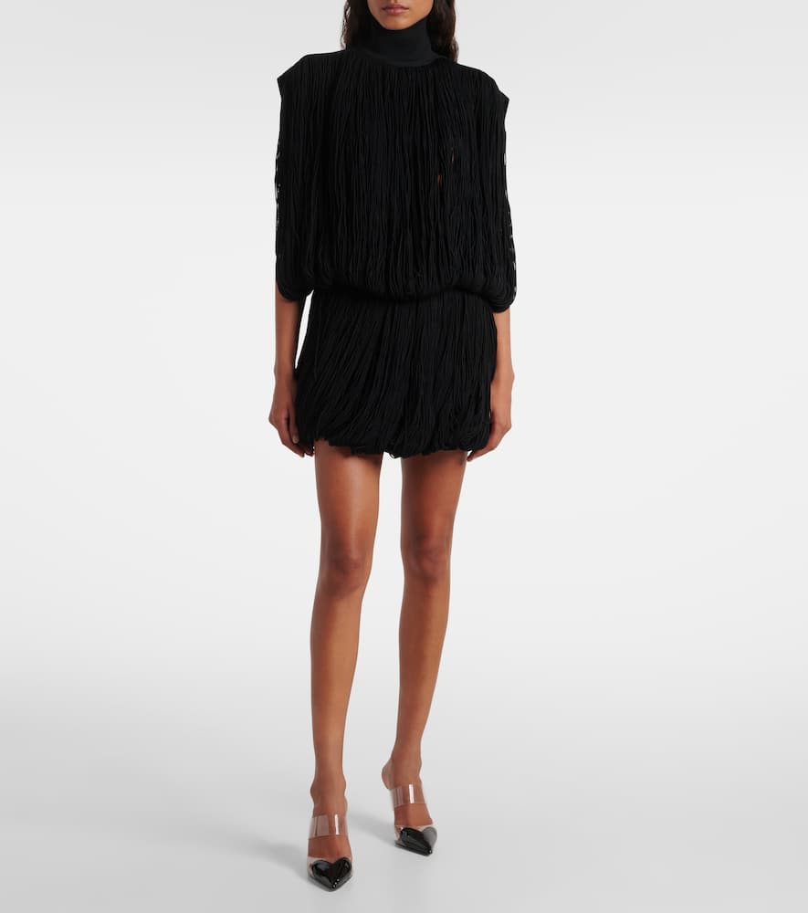 ALAÏA ALAÏA FRINGED WOOL SWEATER