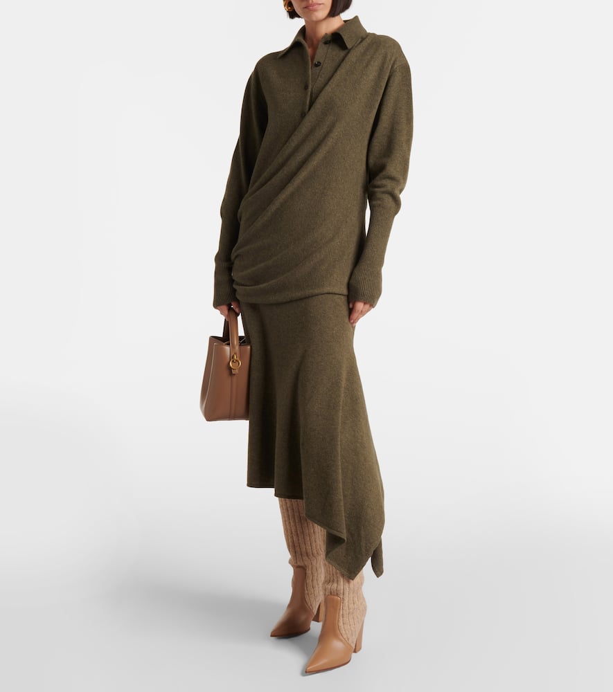Gianvito Rossi Leather-trimmed Knee-high Boots In Brown