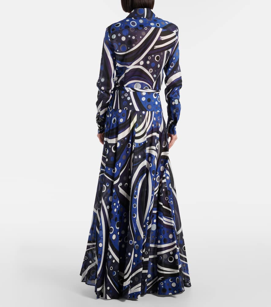 Pucci Printed Cotton Muslin Maxi Skirt In Multicoloured