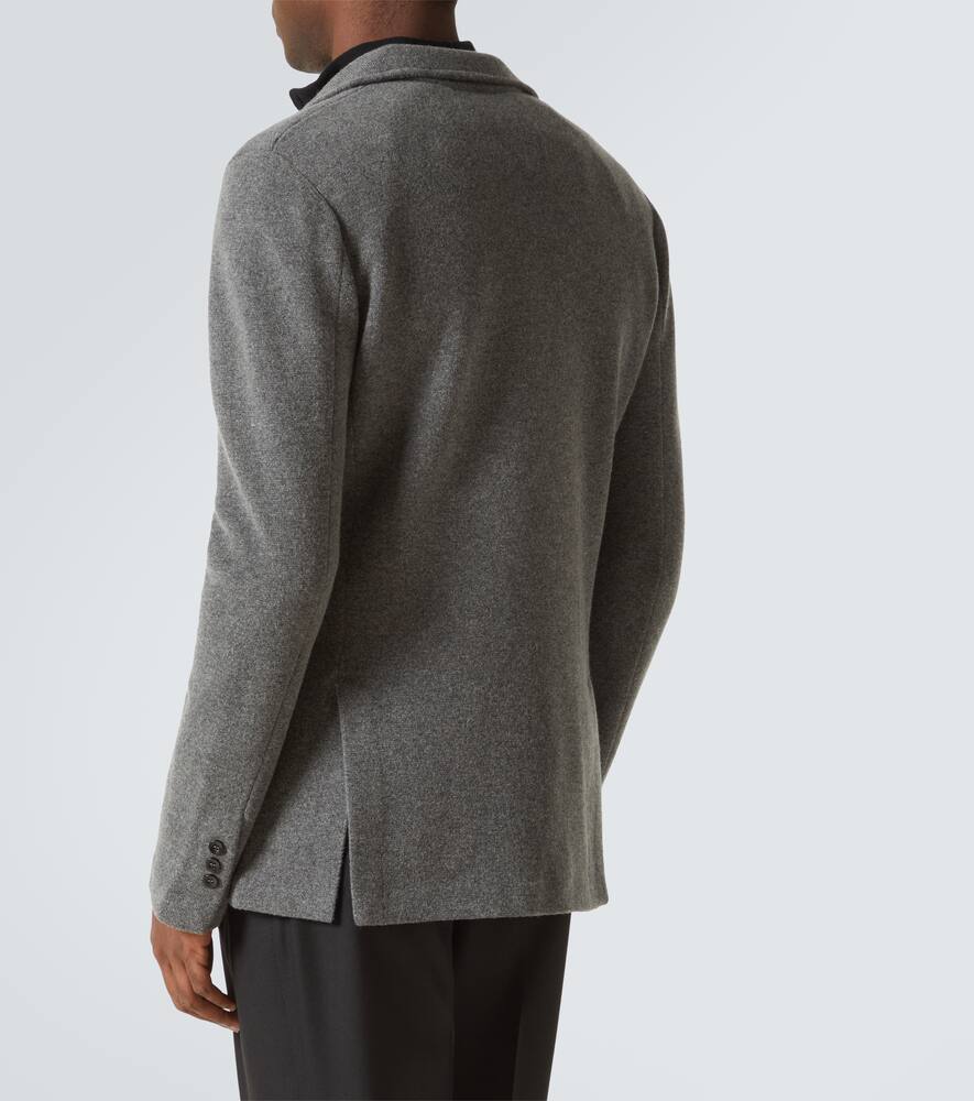 Arch4 Mr Poole Wool And Cashmere Cardigan In Granite Marl