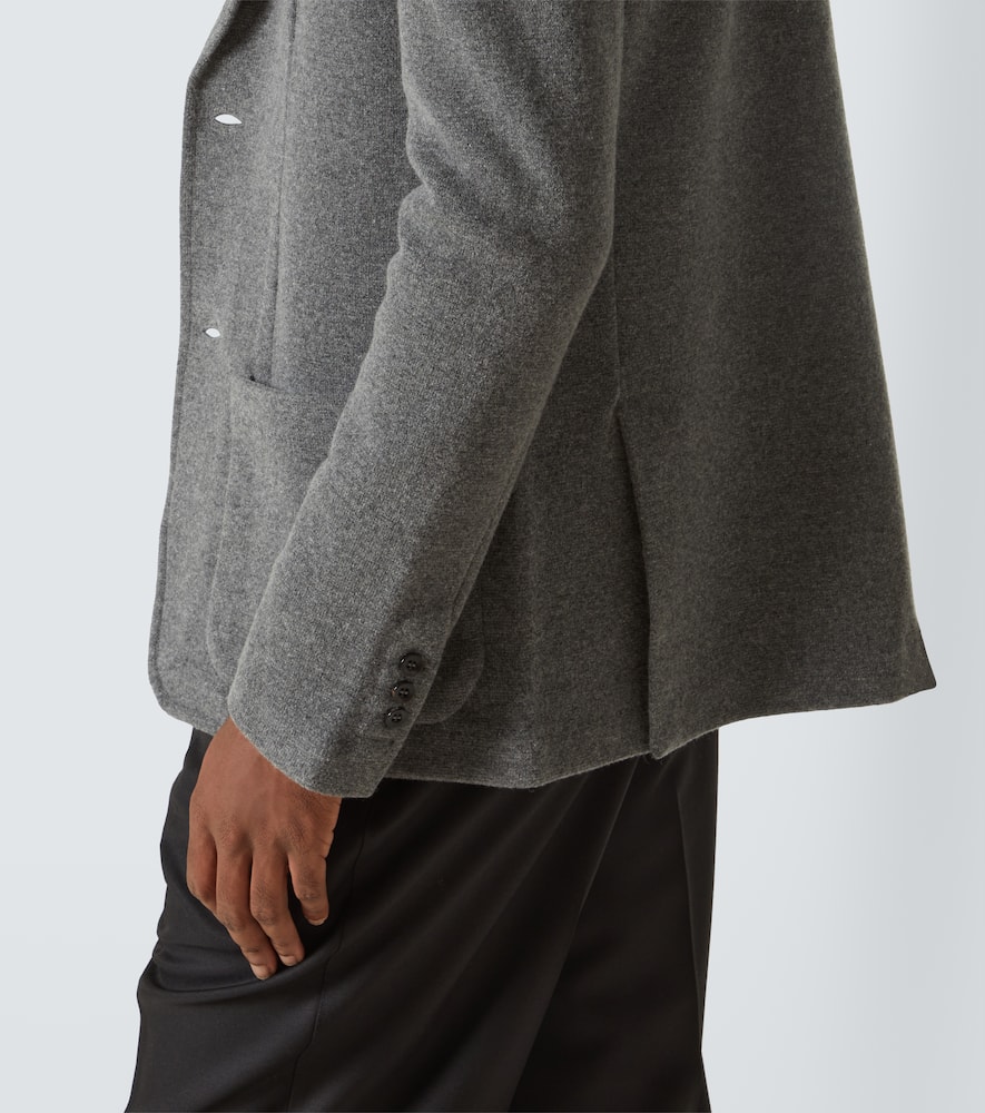 Arch4 Mr Poole Wool And Cashmere Cardigan In Granite Marl