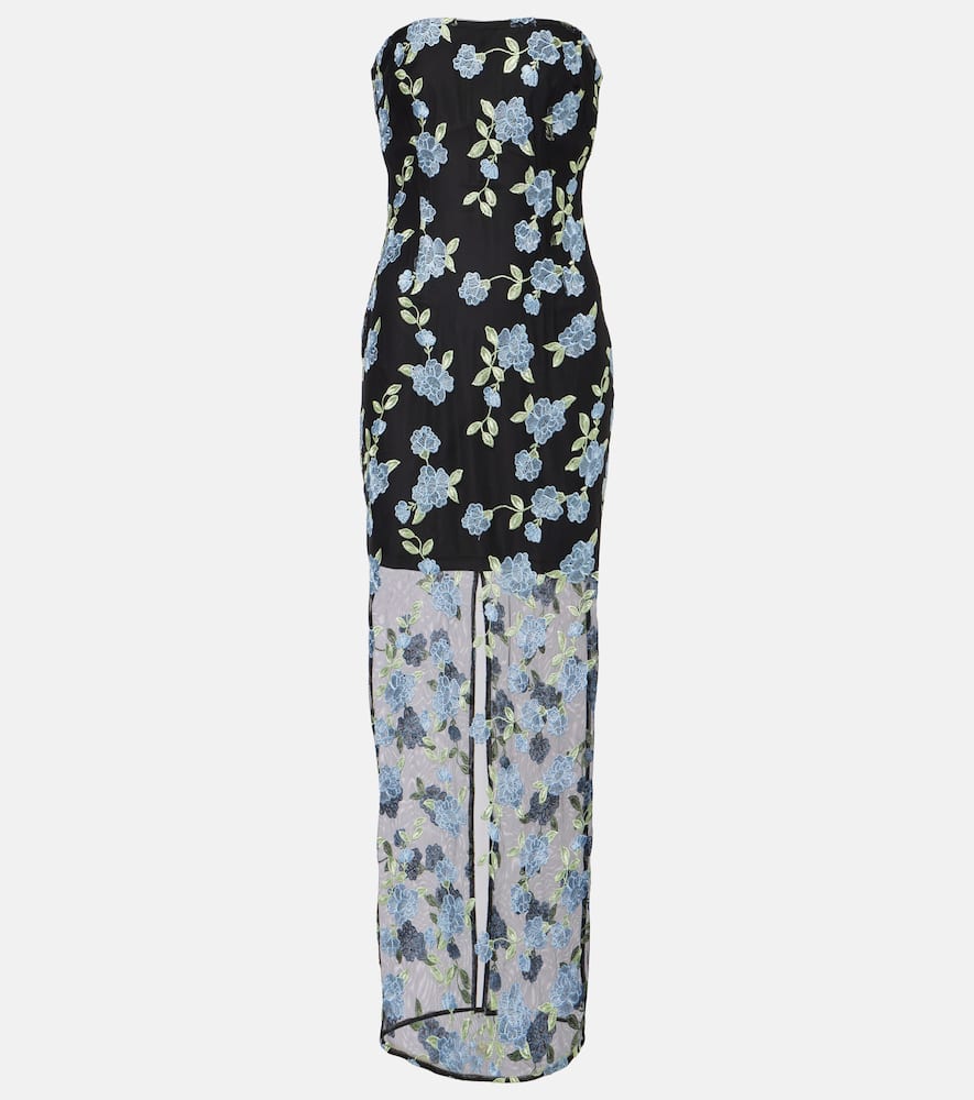 Floral mesh tube dress