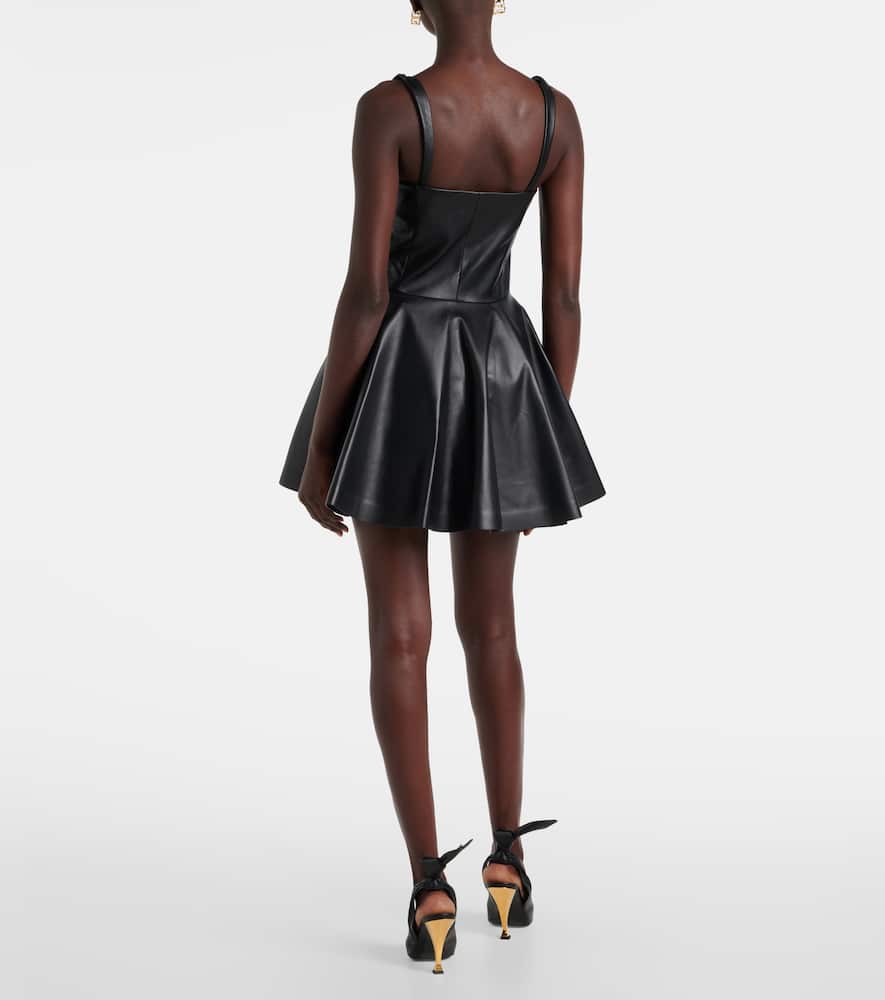 GIVENCHY EMBELLISHED LEATHER MINIDRESS