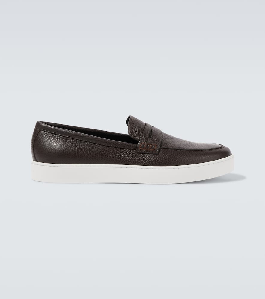 MANOLO BLAHNIK ELLIS LEATHER BOAT SHOES