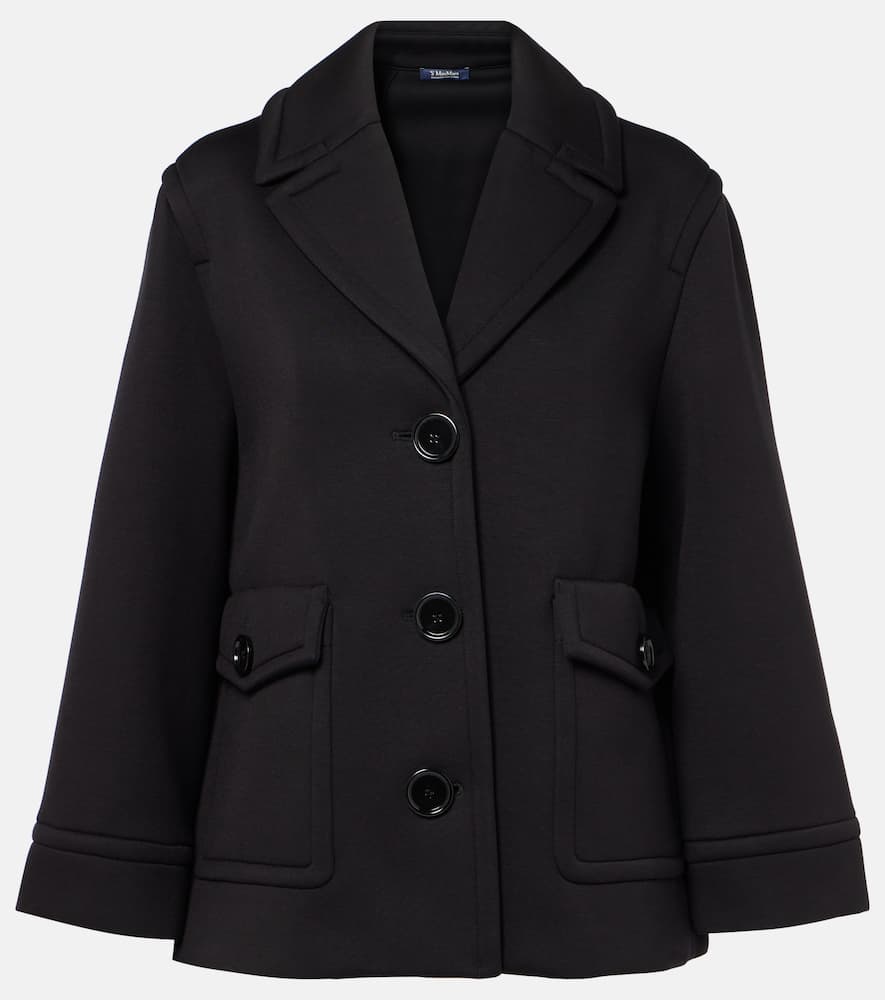 S Max Mara Coat Classic Front Pockets In Black