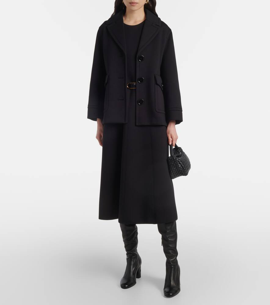 S Max Mara Coat Classic Front Pockets In Black