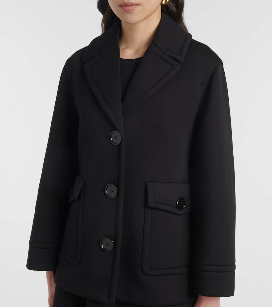 S Max Mara Coat Classic Front Pockets In Black