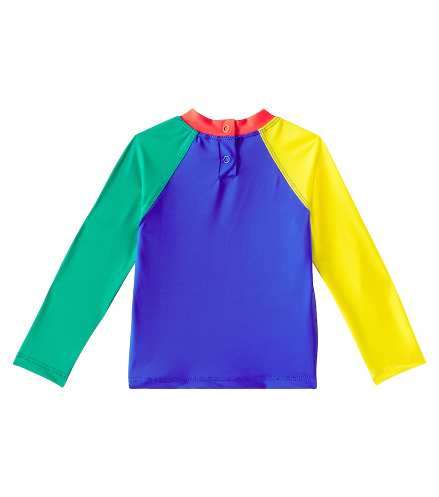 Bobo Choses Baby Printed Colorblock Rashguard Top In Multicoloured