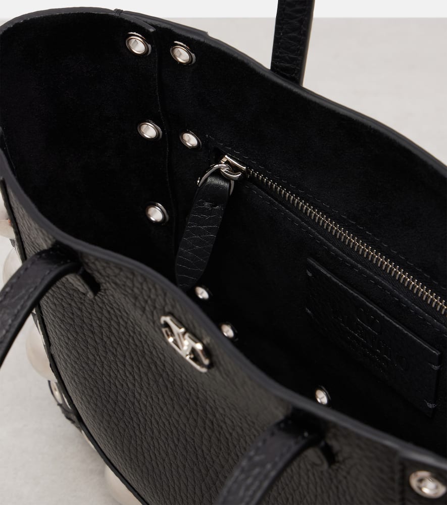 Valentino Nellcote Studded Leather Mini Tote Bag In Black