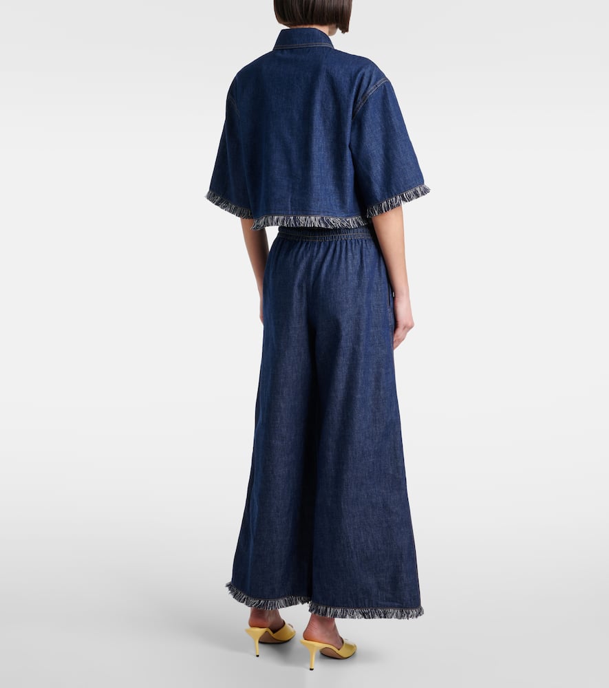 Zimmermann Rhiannon Denim Shirt In Atlantic In Blue