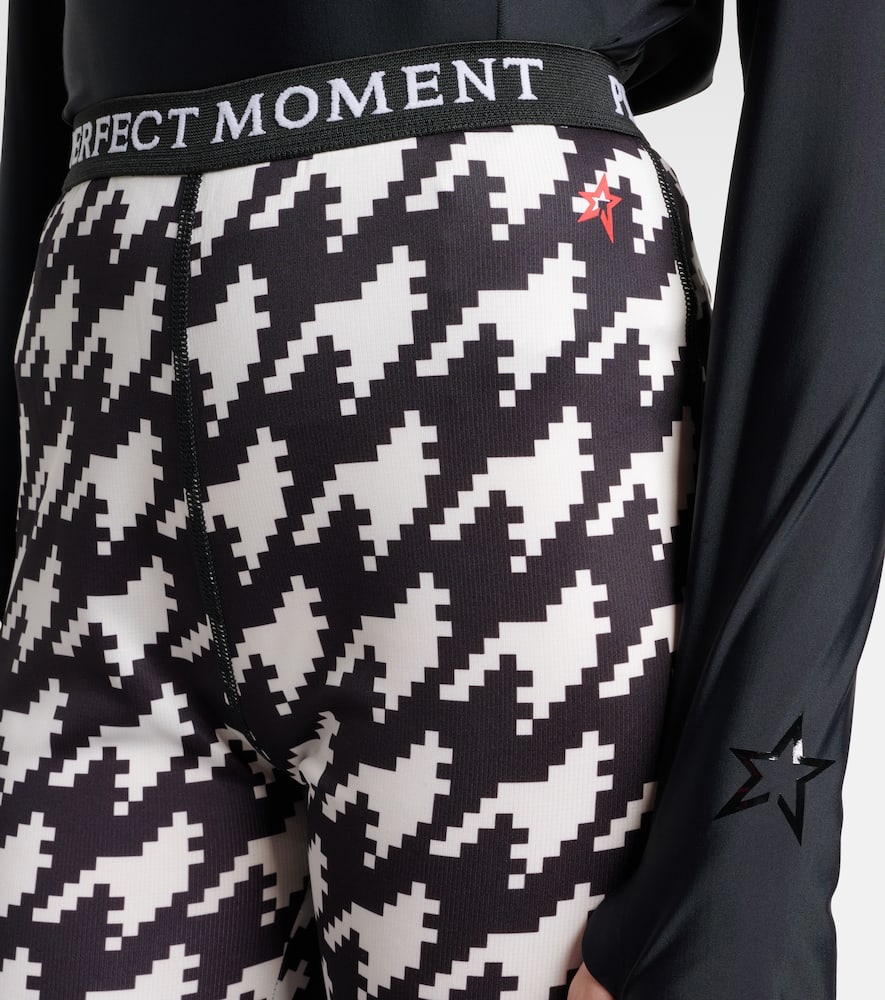 Perfect Moment Houndstooth Leggings In Black