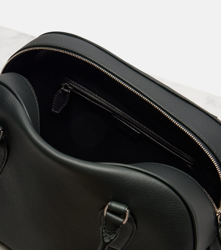 The Row India 12 Leather Tote Bag In Green