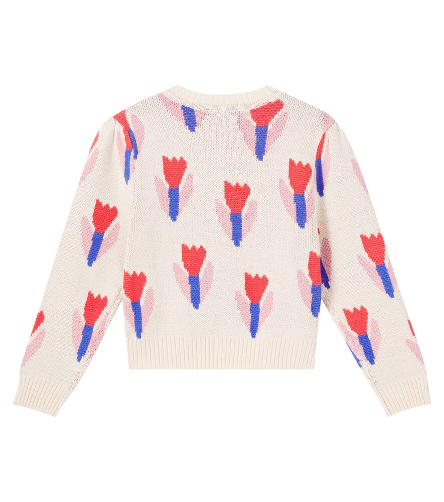 Jellymallow Tulip Cotton-blend Sweater In White