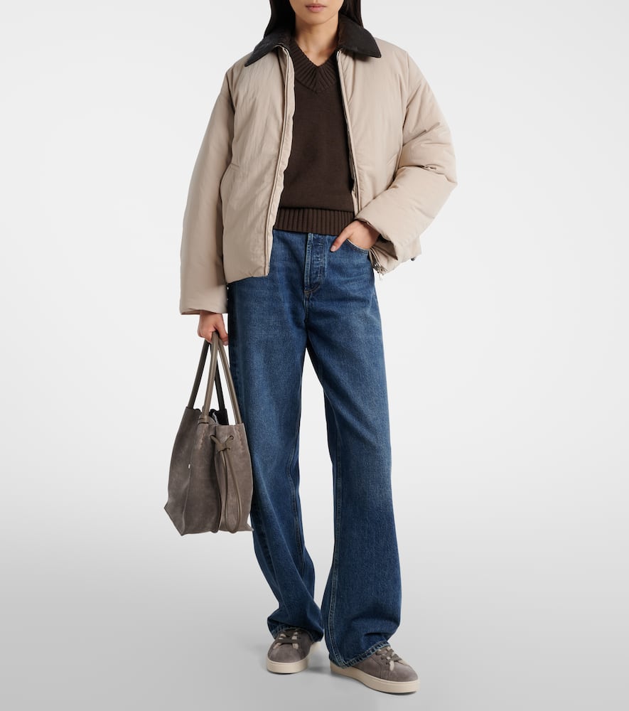 Tod's Classic Shearling-lined Suede Sneakers In Gray