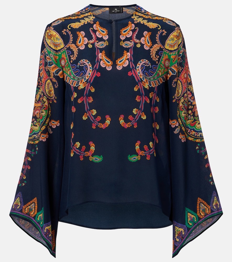 Etro Women's Multicoloured Paisley Printed Silk Blouse UK Size 6 - Mytheresa