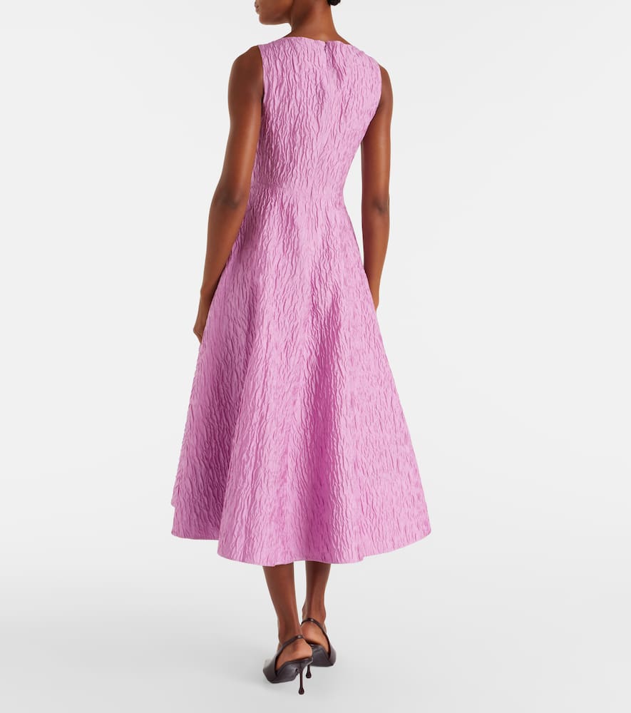 Roksanda Tera Cloqué Midi Dress In Purple