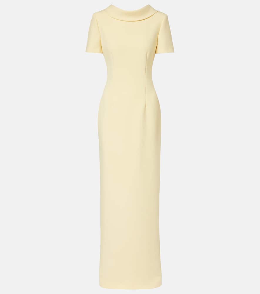 Roland Mouret Crêpe Gown In Yellow