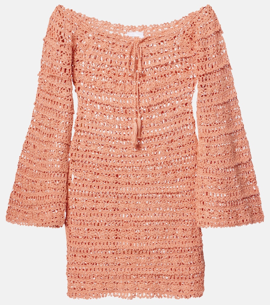 Anna Kosturova Bella Crochet Cotton Minidress