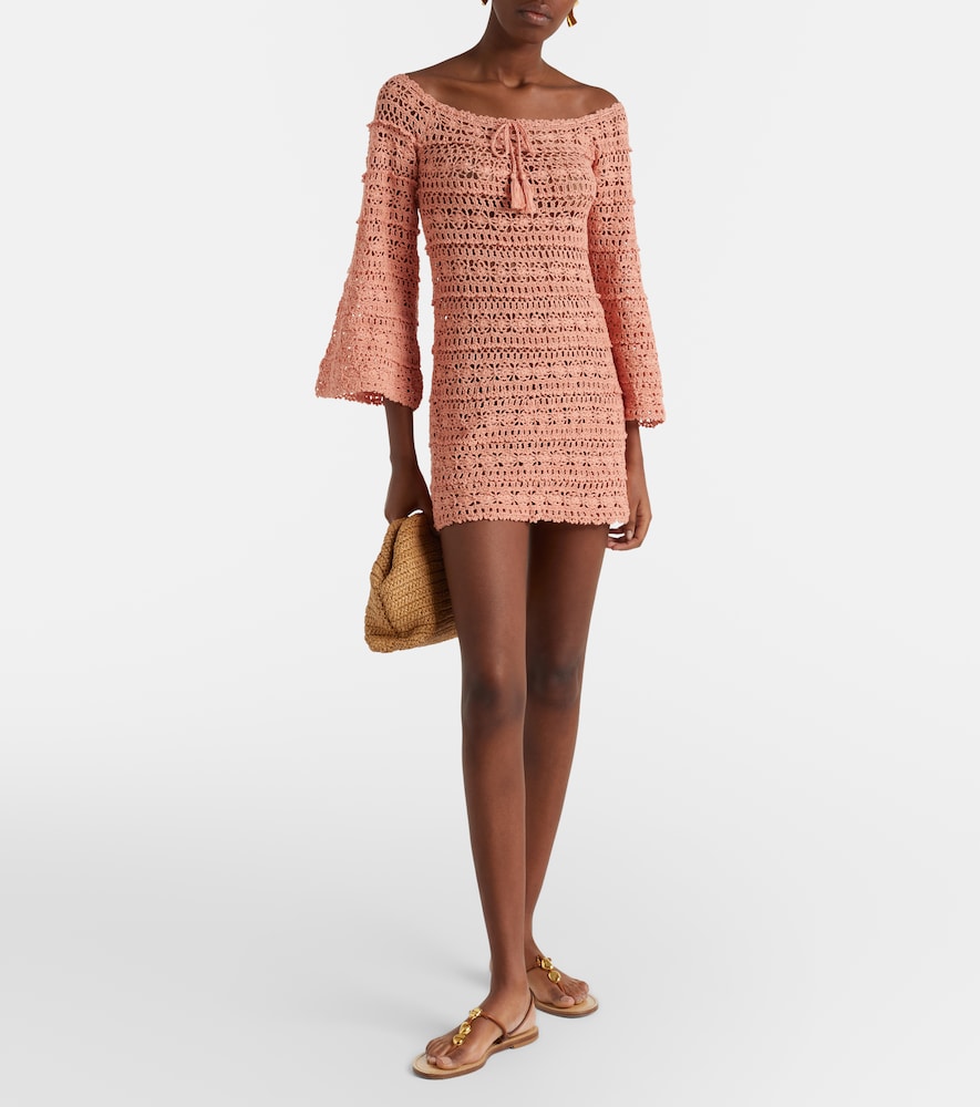 Anna Kosturova Bella crochet cotton minidress