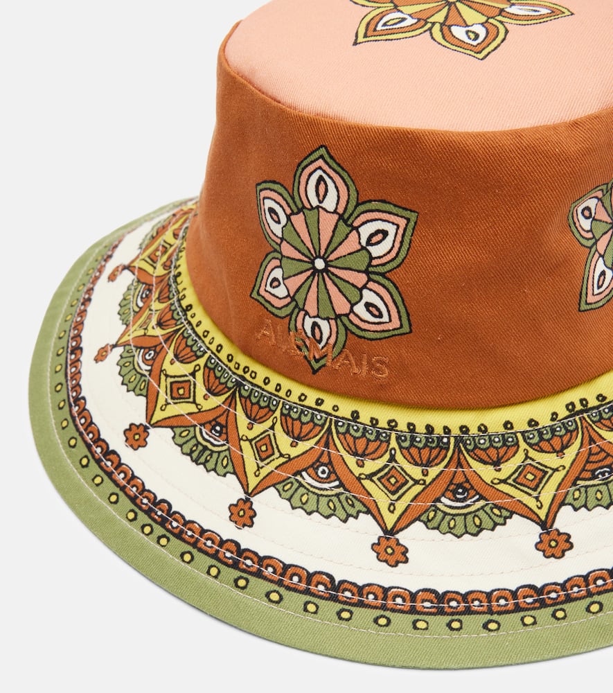 Alemais Printed Cotton Fedora In Multi