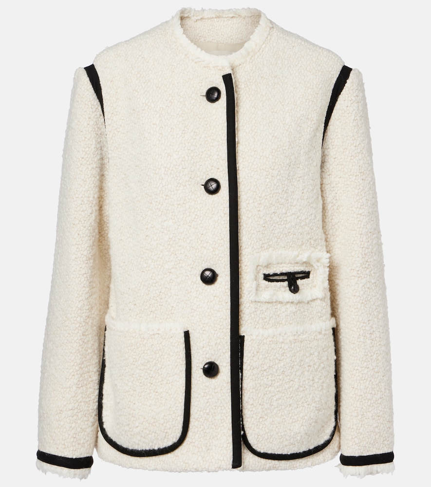 Isabel Marant Women's White Maylin Boucle Tweed Jacket Uk Size 6
