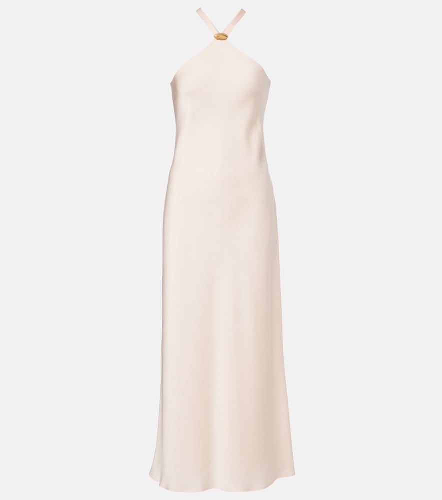 Max Mara Ghiotto embellished satin slip dress