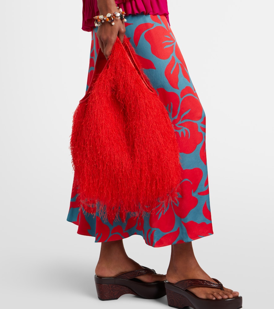 Dries Van Noten Marche Medium fringed top-handle bag
