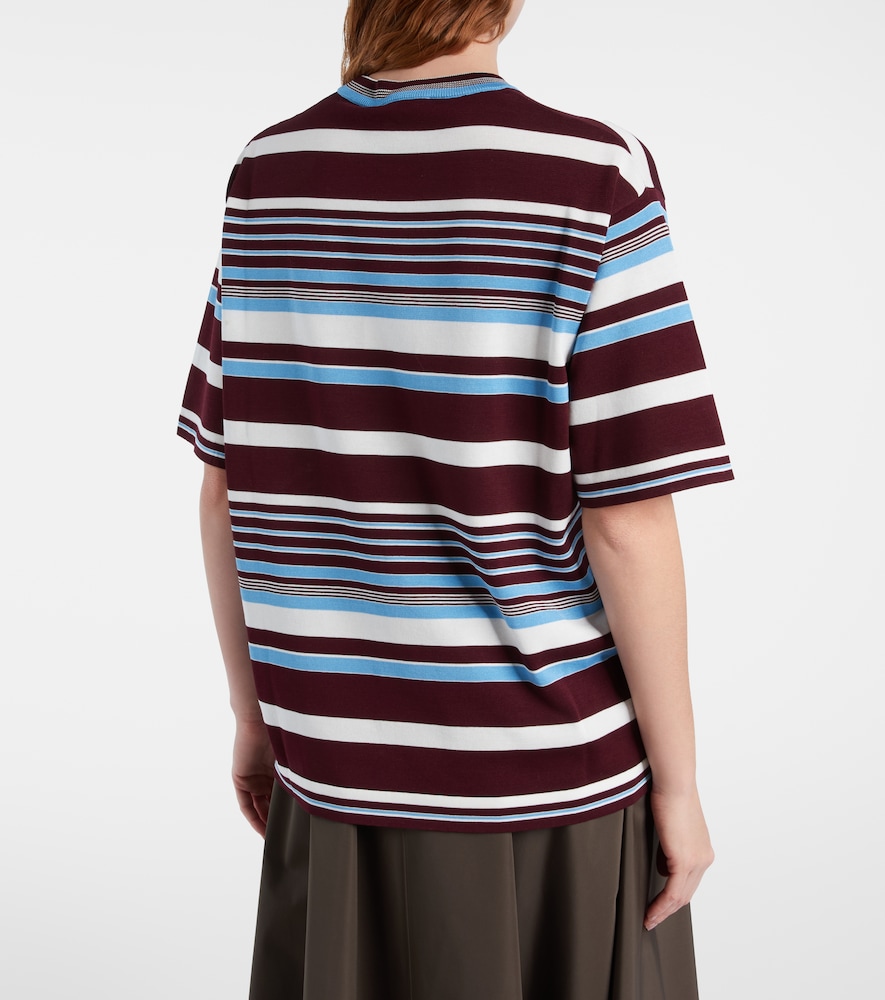  Prada Prada Striped Cotton T-shirt 
