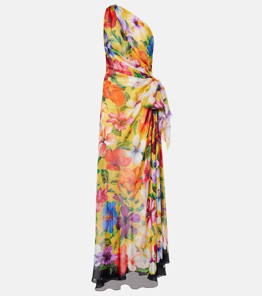 Dolce&Gabbana Women's Multicoloured Floral One-Shoulder Silk Gown UK Size 12 - Mytheresa